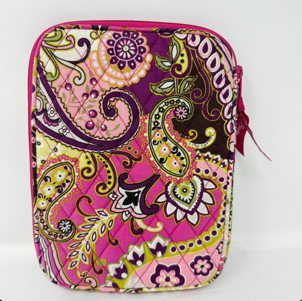 Vera Bradley Quilted Zip Planner Case Pink Paisley Fits Hobonichi Weeks